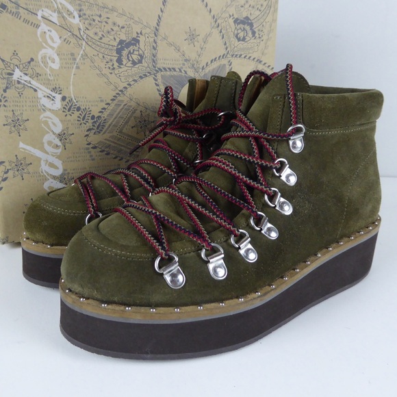 Free People Durango Suede Leather Hiking Boot NIB - Picture 1 of 7